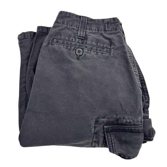 J Crew Cargo Pants Mens 32x34 (31x33 ACTUAL) Gray Cotton Button Fly Vintage - Picture 1 of 8